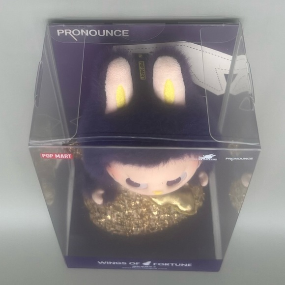 PopMart Authentic LABUBU × PRONOUNCE WINGS OF FORTUNE Vinyl Plush Hanging Card - Picture 7 of 12